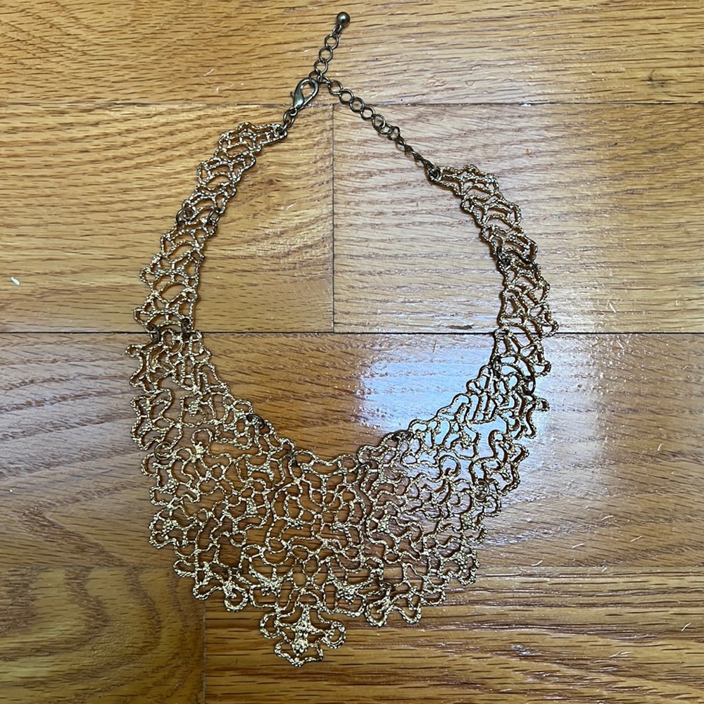 Gold statement necklace
